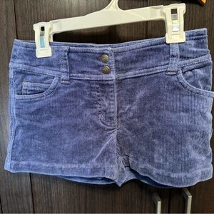 Mini Boden girls size 9y blue corduroy shorts